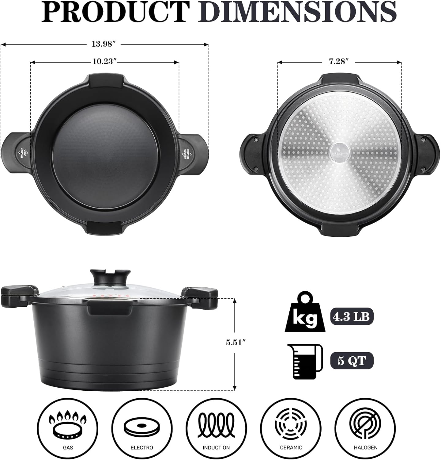 Compact Durable Enhanced Safety and Multi-Purpose Cooking for Home Kitchen