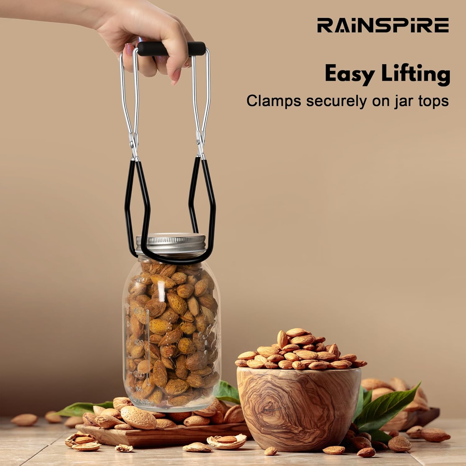Rainspire Canning Jar Lifter with Non-Slip Handle
