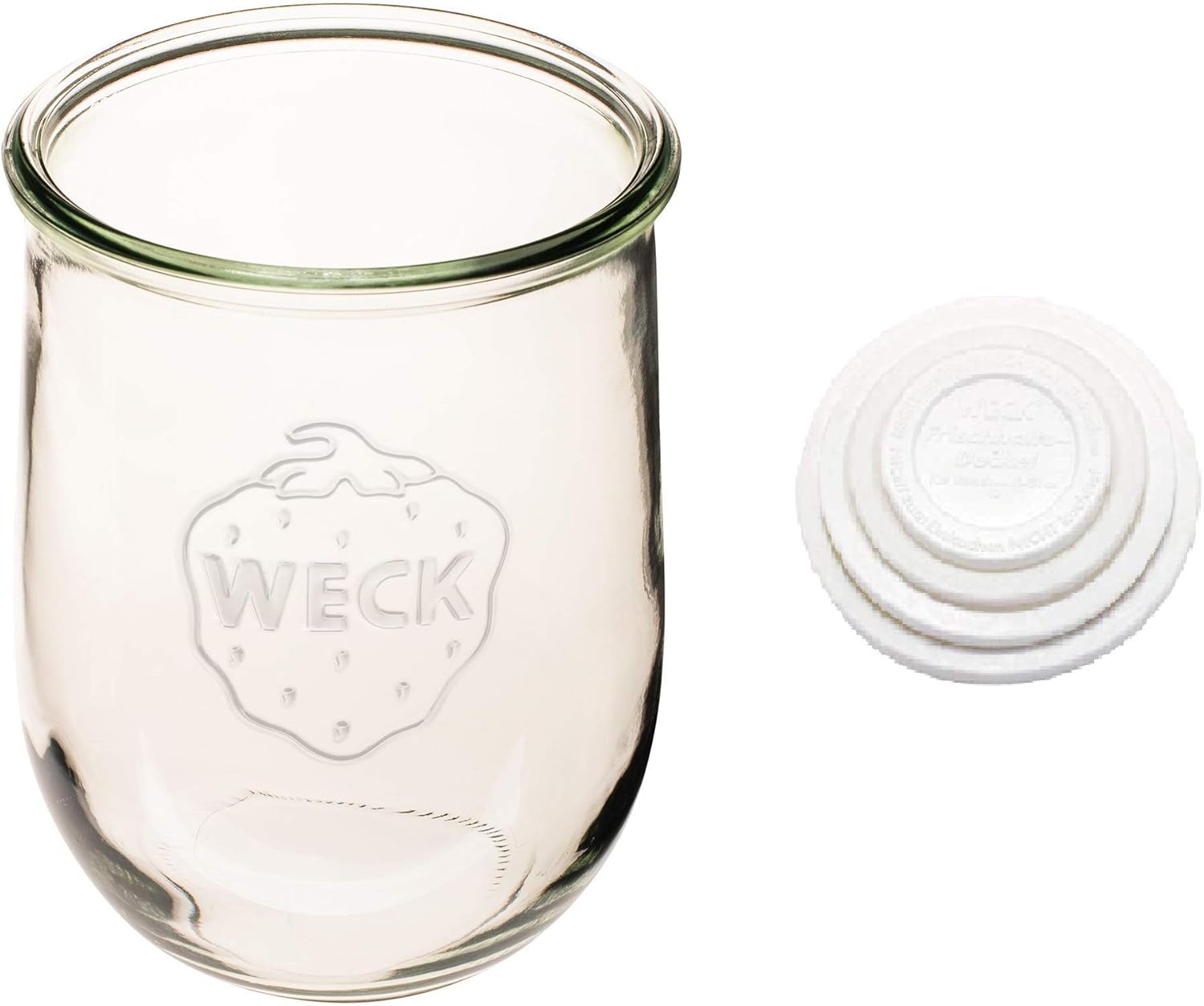 Weck Large Glass Jars 1 Liter with Lid for Sourdough Starter