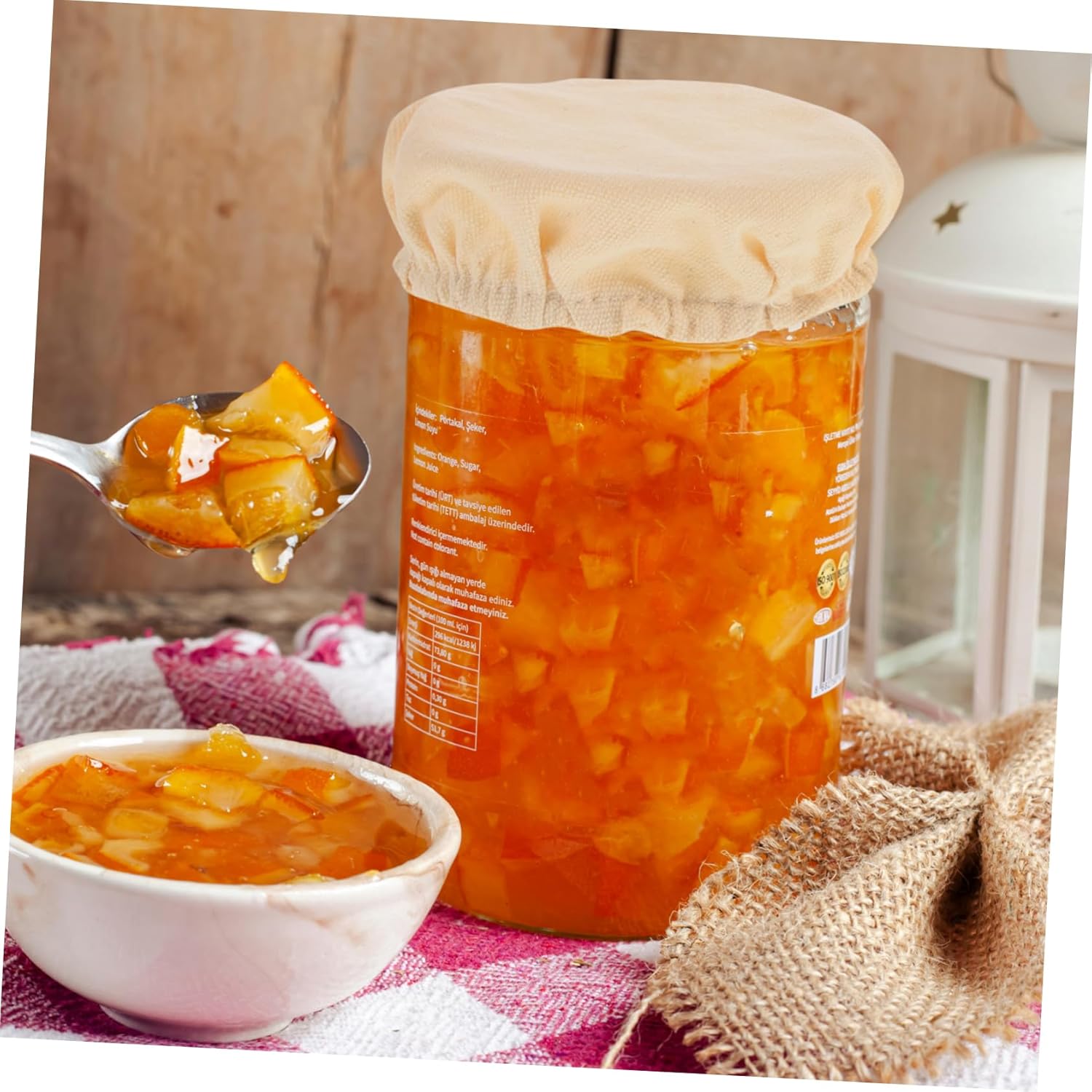 Zerodeko 4pcs Wide Mouth Jar Cloth Covers