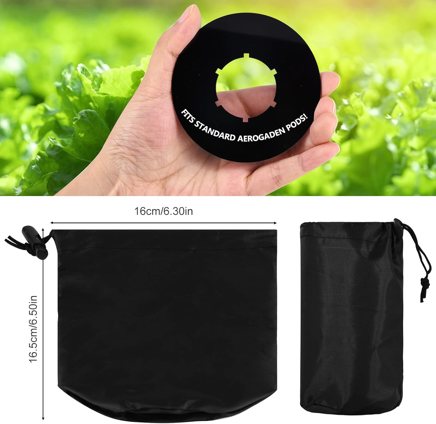 Emsiok 12-Piece Hydroponic Lids Set with Blackout Sleeves