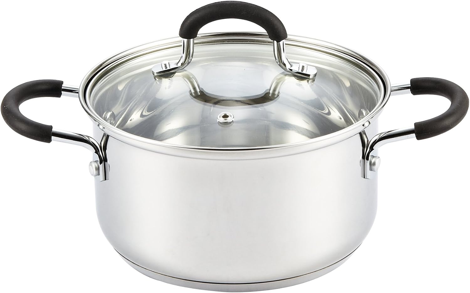 Cook N Home 3 Quart Stockpot with Lid Silver 1