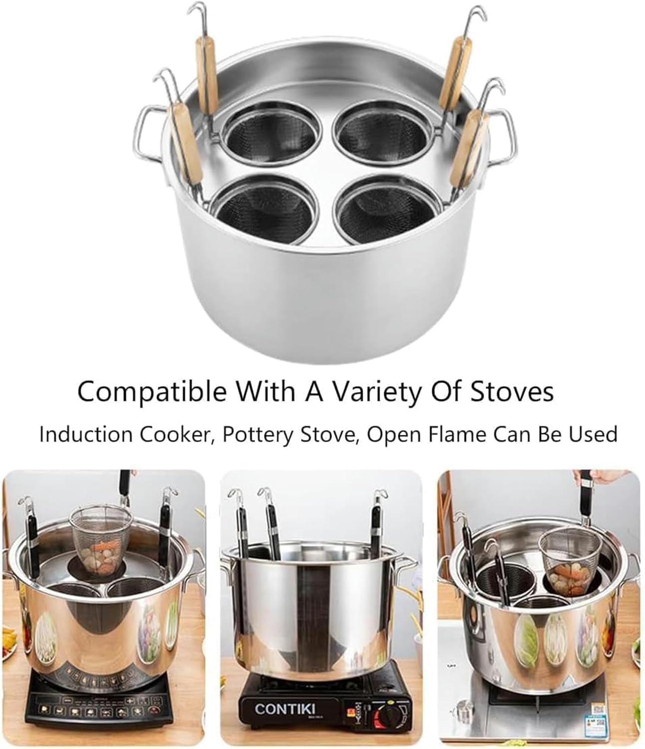 Stainless Steel Pasta Cooker with Strainer