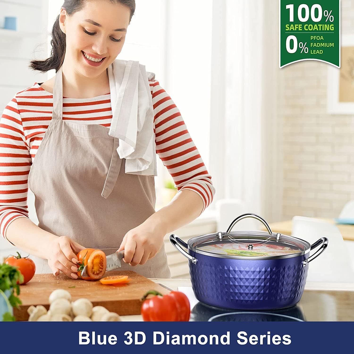 Sturdy 37 Quart Stock Pot with Nonstick Design