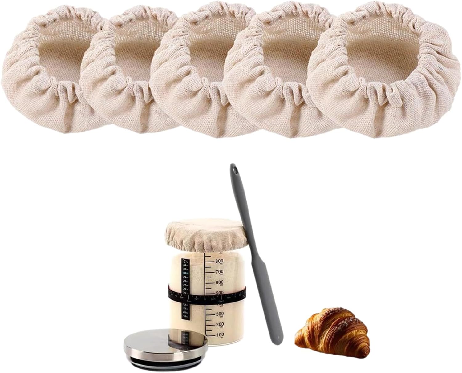 5-Piece Cloth Jar Covers for Canning Starters