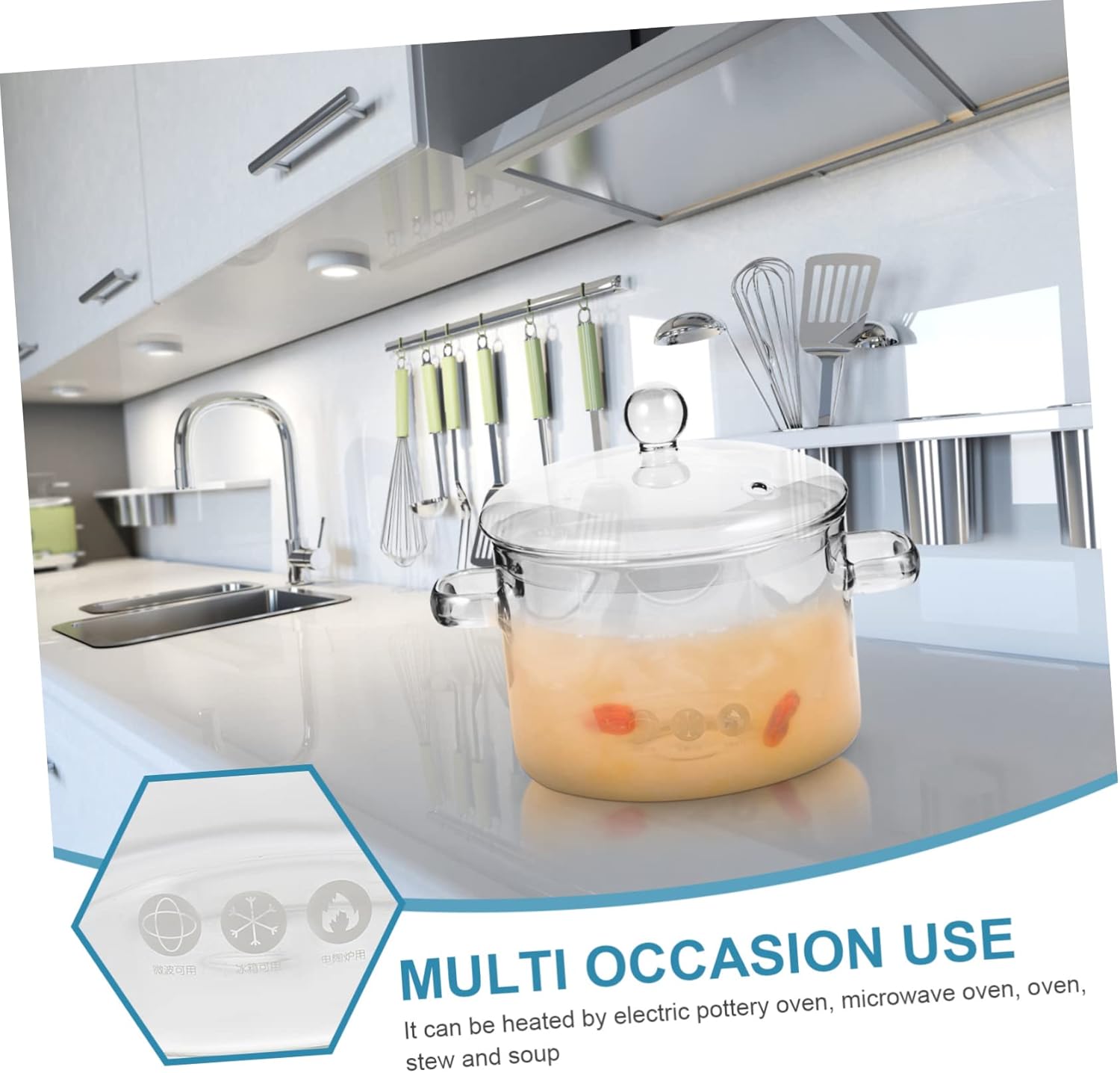 DECHOUS High Borosilicate Glass Stockpot