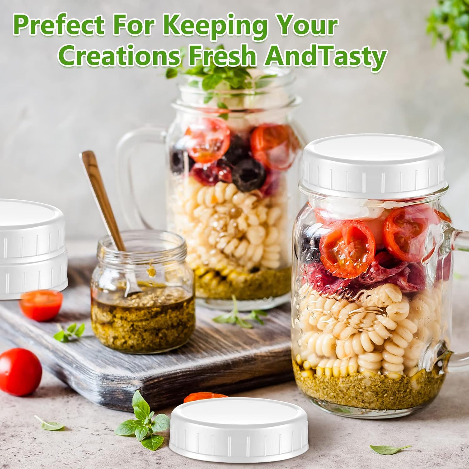Perfect Mason Jar Lid - Easy Open Leak-Resistant Durable