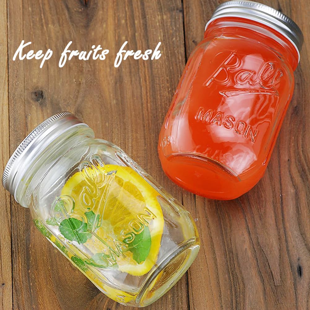 Showvigor - Preserve Your Flavors 2-Pack 16oz Mason Jars