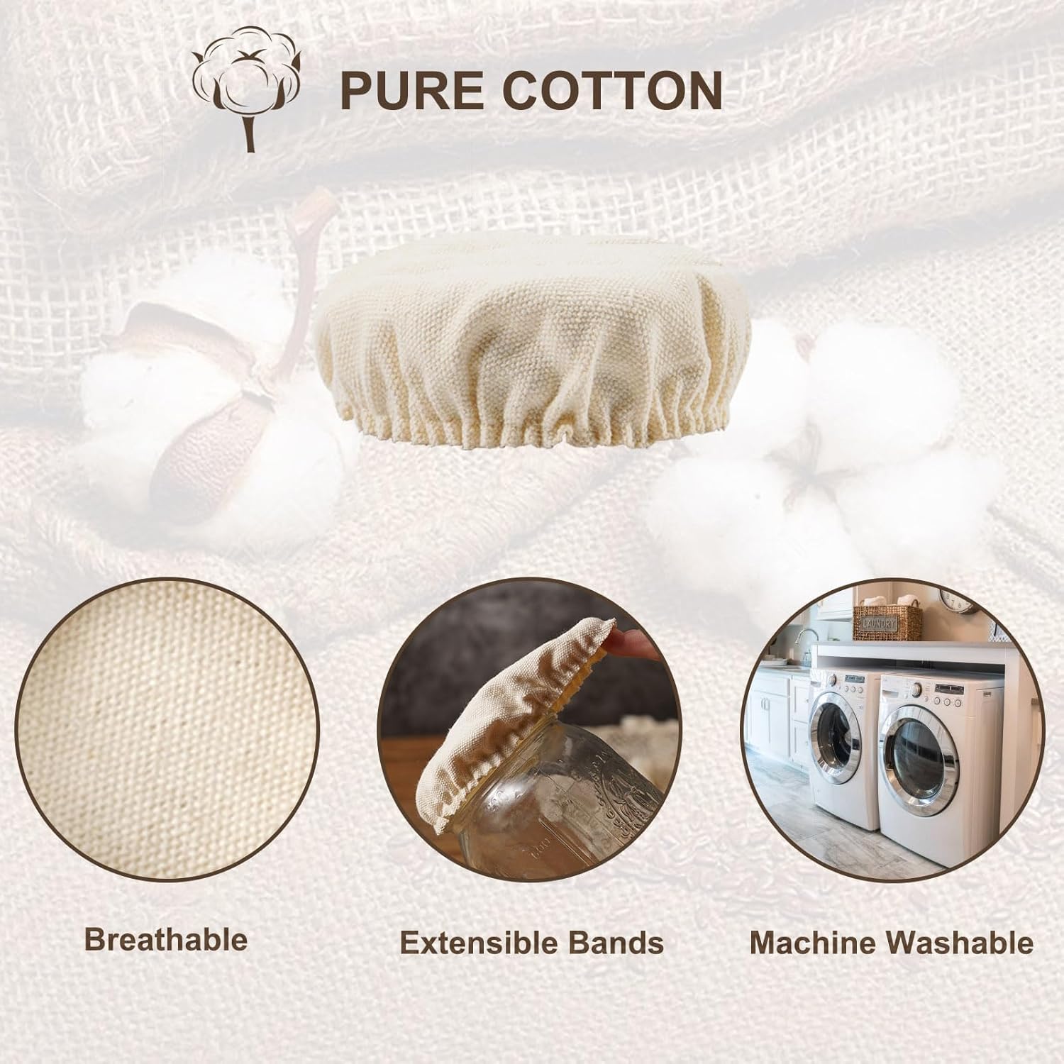 FyndraX 5-Pack Cloth Lids for Fermentation