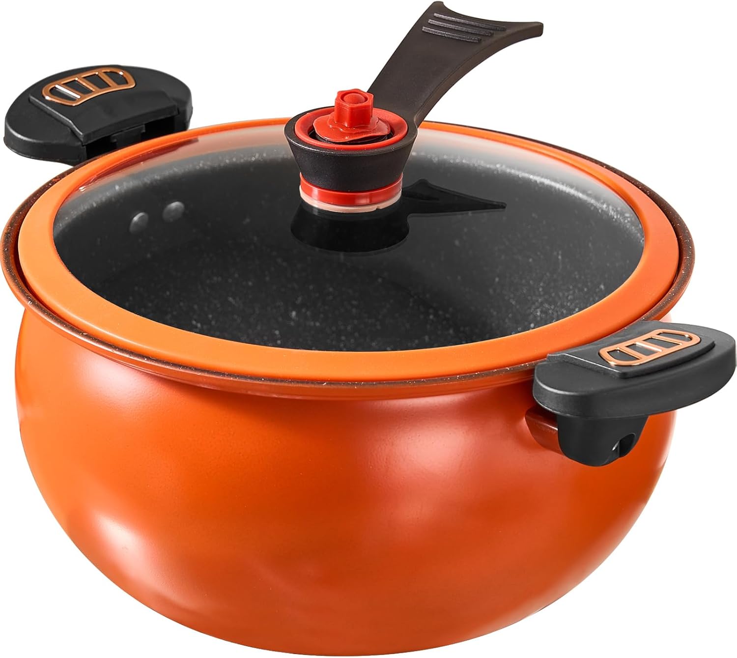 8 Qt Orange Stock Pot with Lid