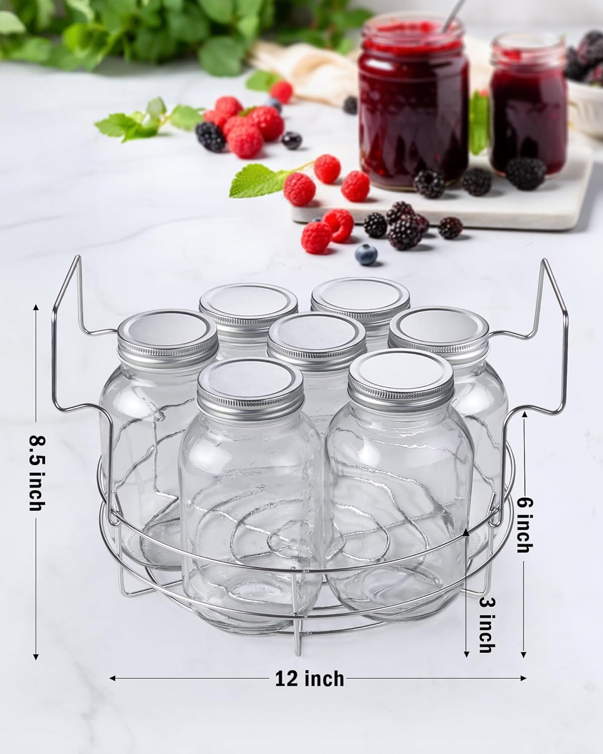 Professional 20 Quart Stockpot with Jar Rack Glass Lid