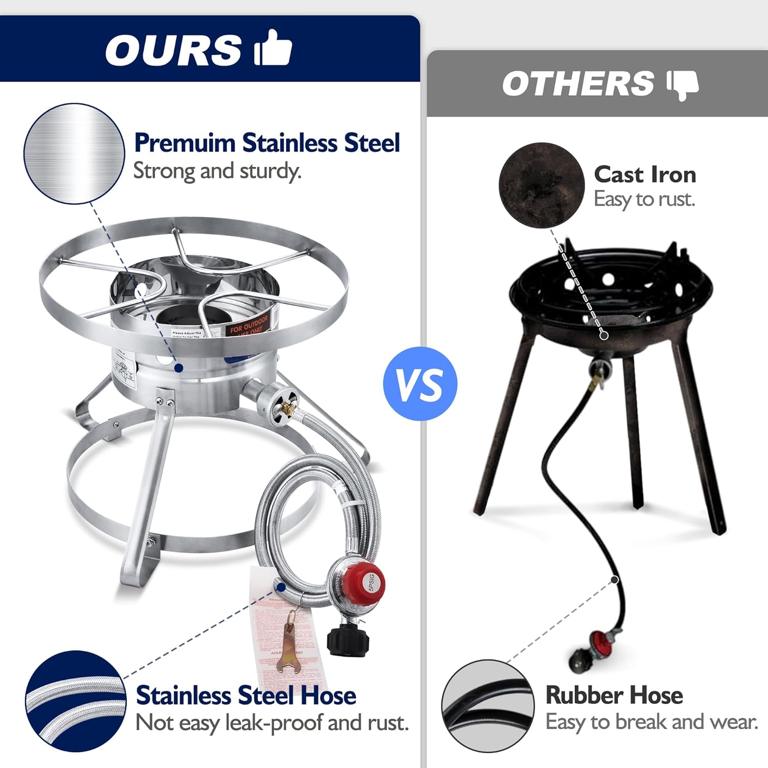 Portable Stockpot with Steamer for Outdoor Cooking