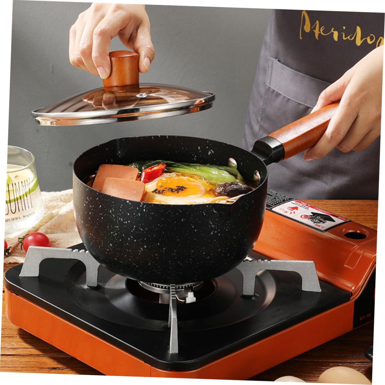 Garneck Snow Pan Non Pots Milk Warmer Pot