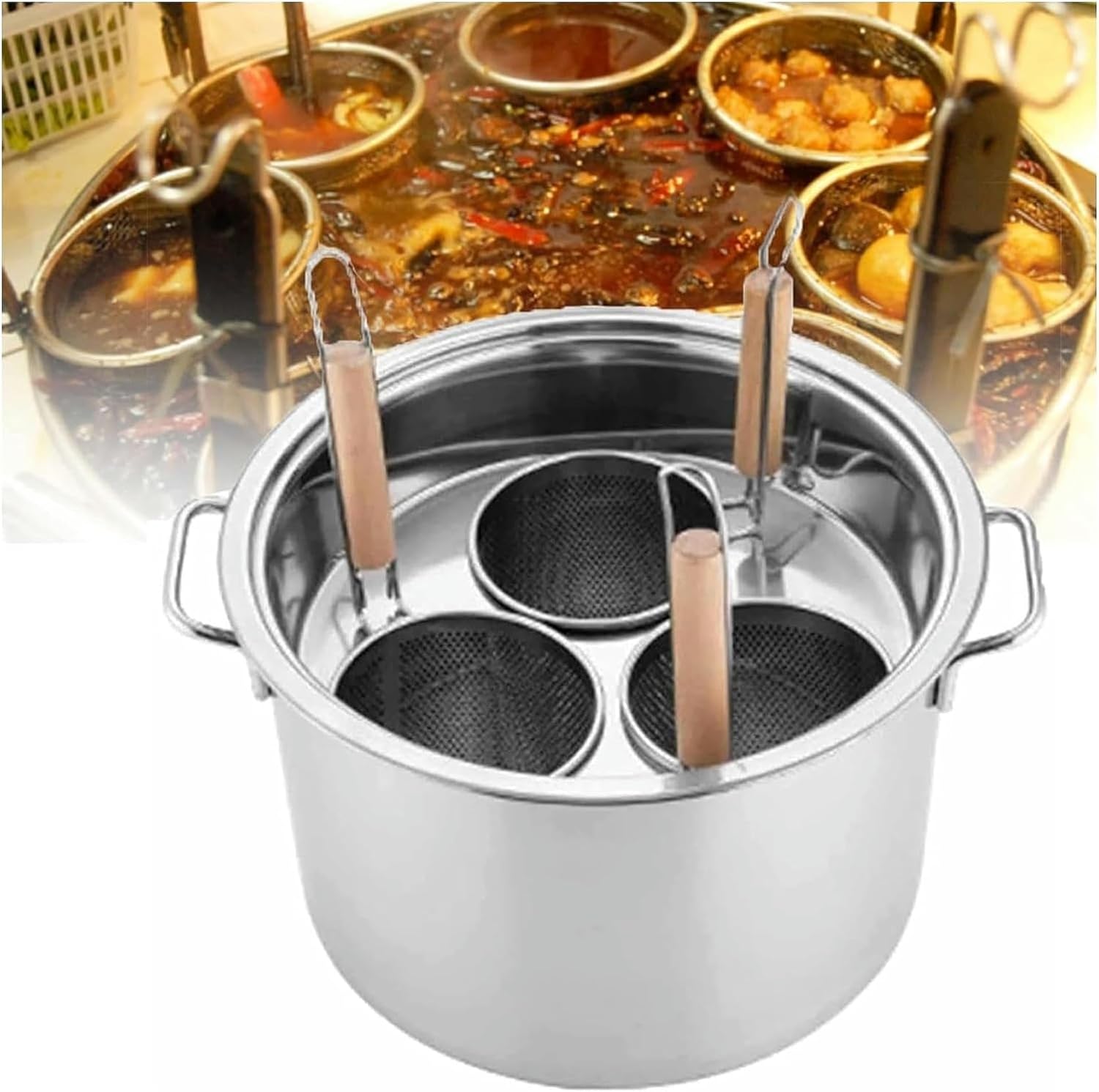 Multi-functional Stainless Steel Pasta Pot Set with Compatible Baskets
