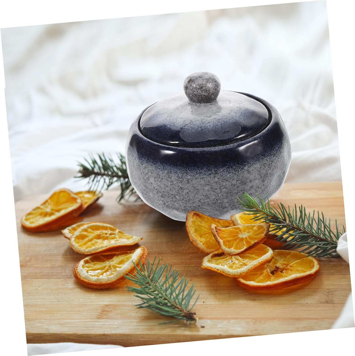 Cabilock Japanese Ceramic Stew Pot with Lid Pattern