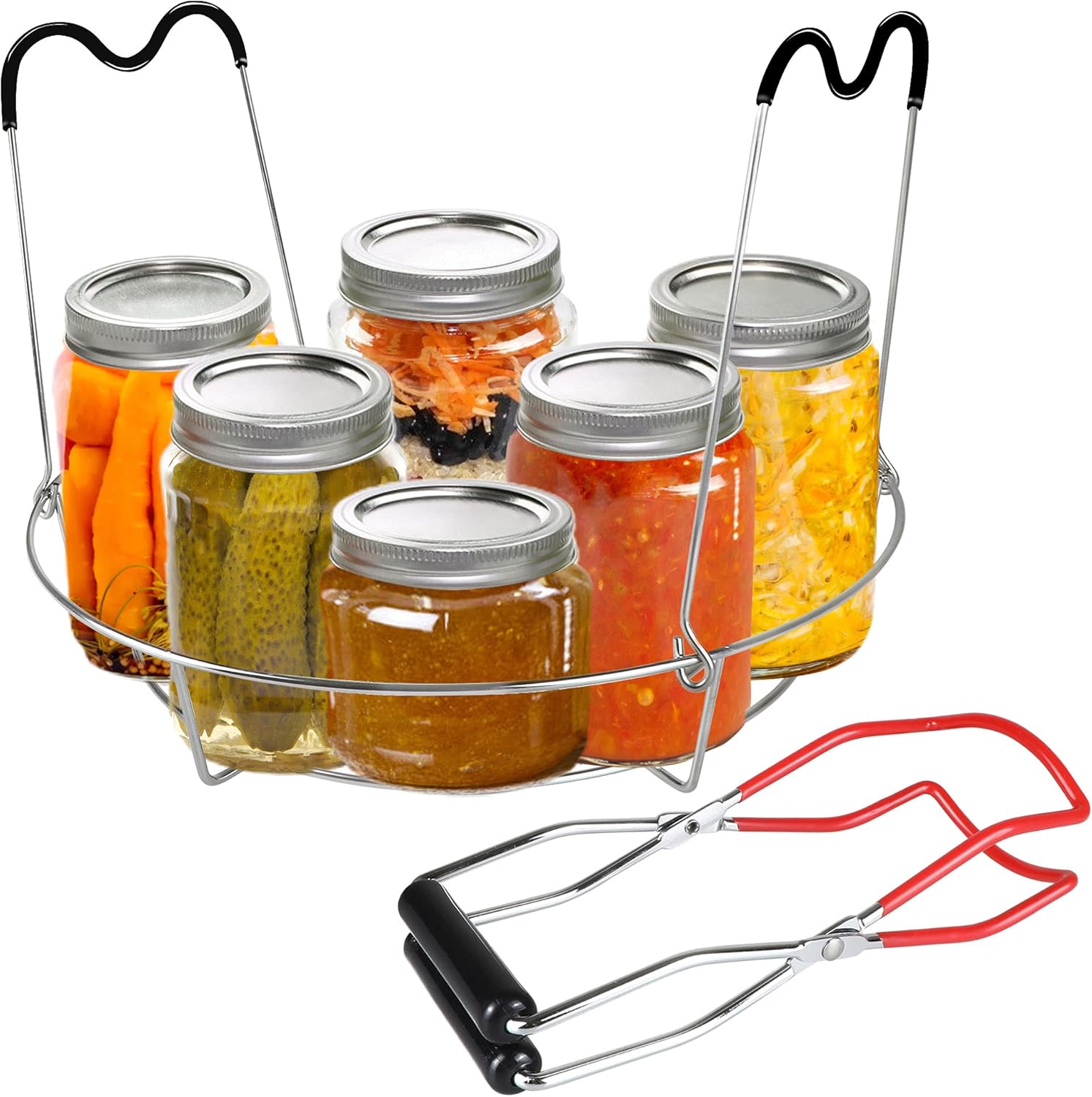 12-inch Stainless Steel Canning Rack Holds 7 Pints or 6 Quarts