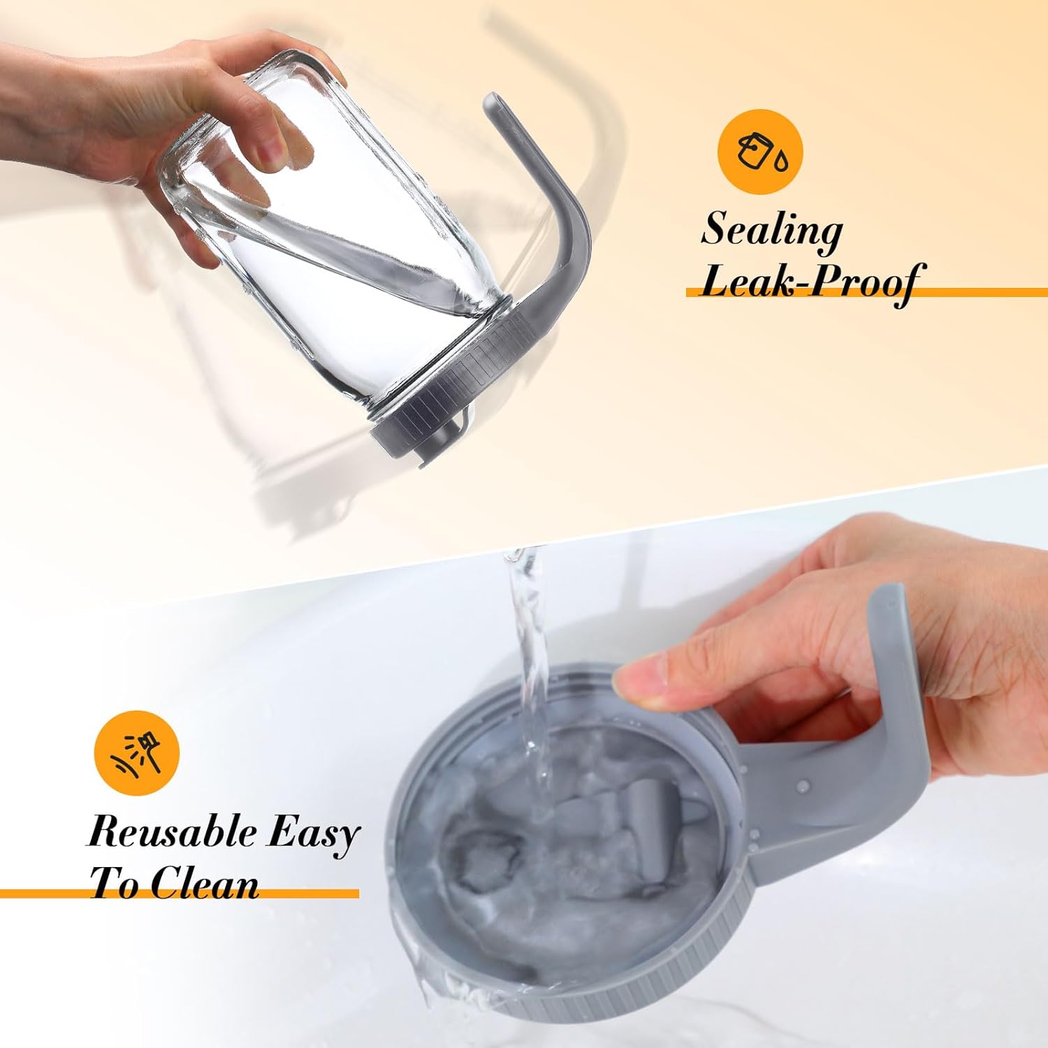 Dandat Mason Jar Lids with Handle
