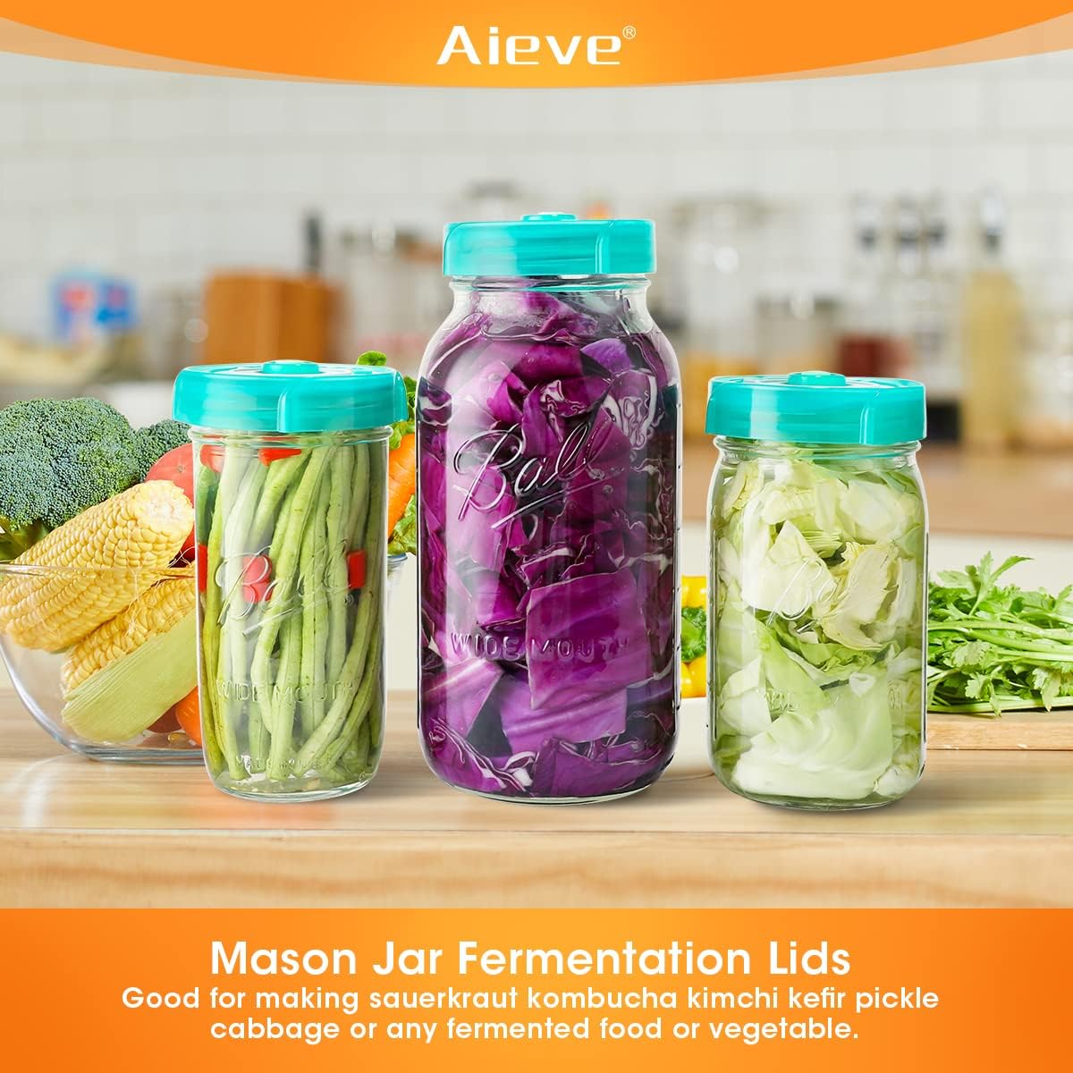 AIEVE 6-Piece Fermentation Lids Set