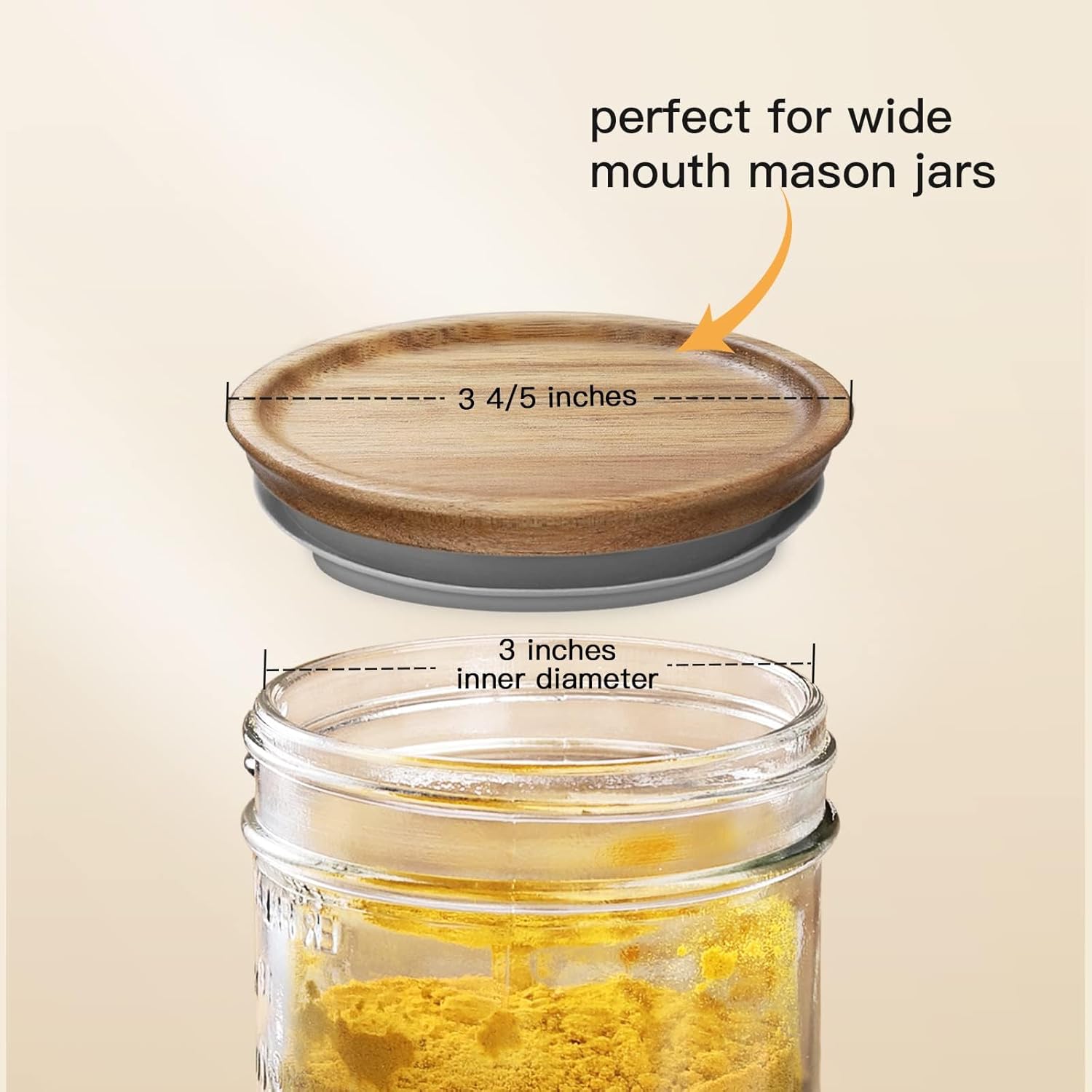 Reusable Storage Lids for Mason Jars Silicone seal Airtight