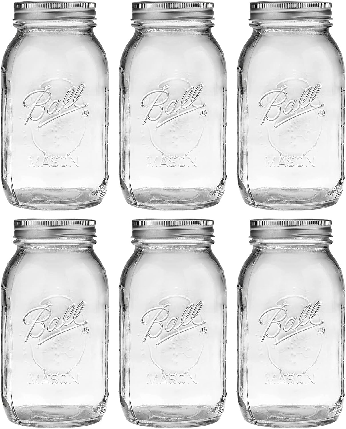 Ball Wide Mouth Canning Jars 32 Oz Pack of 6