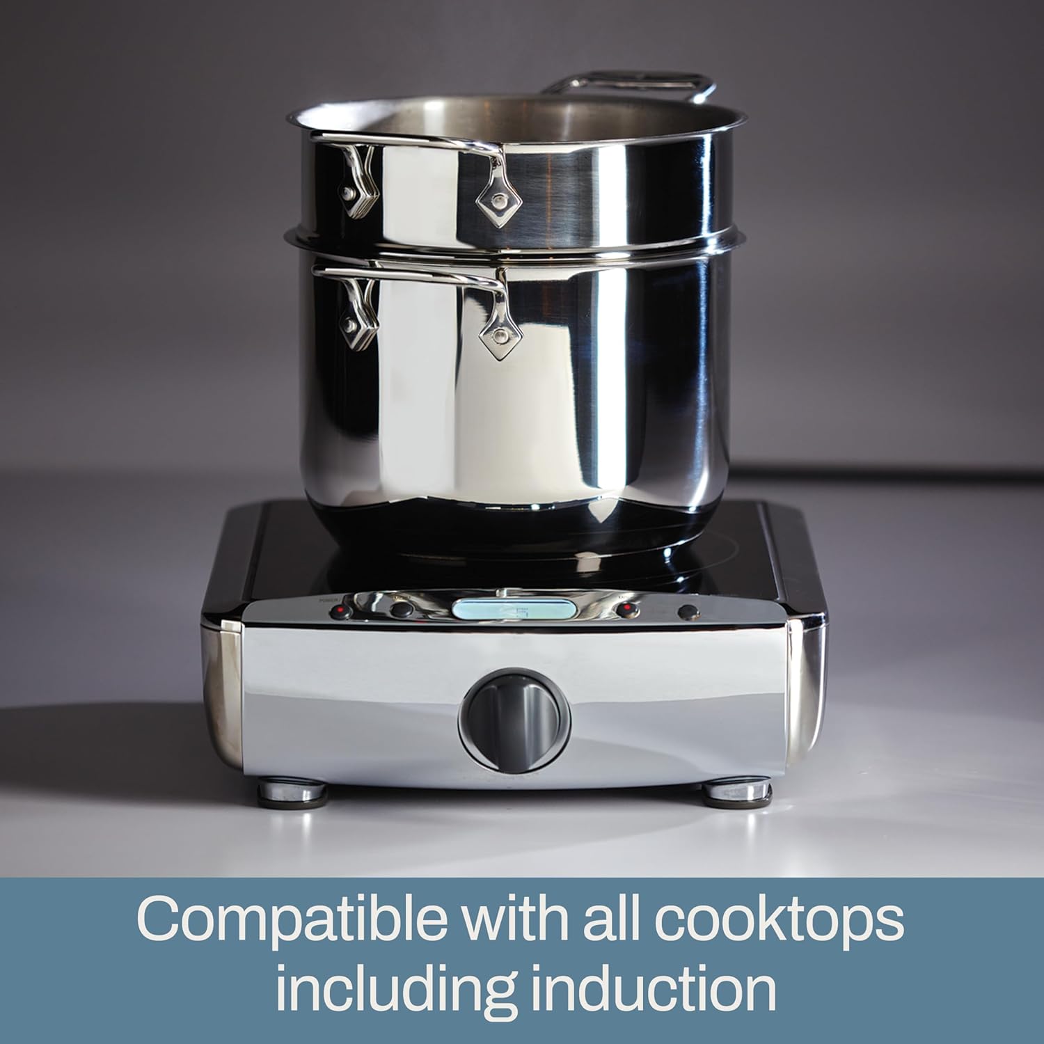 Stainless Steel Cookware 5-QT Badass Stockpot with Strainer and Handle
