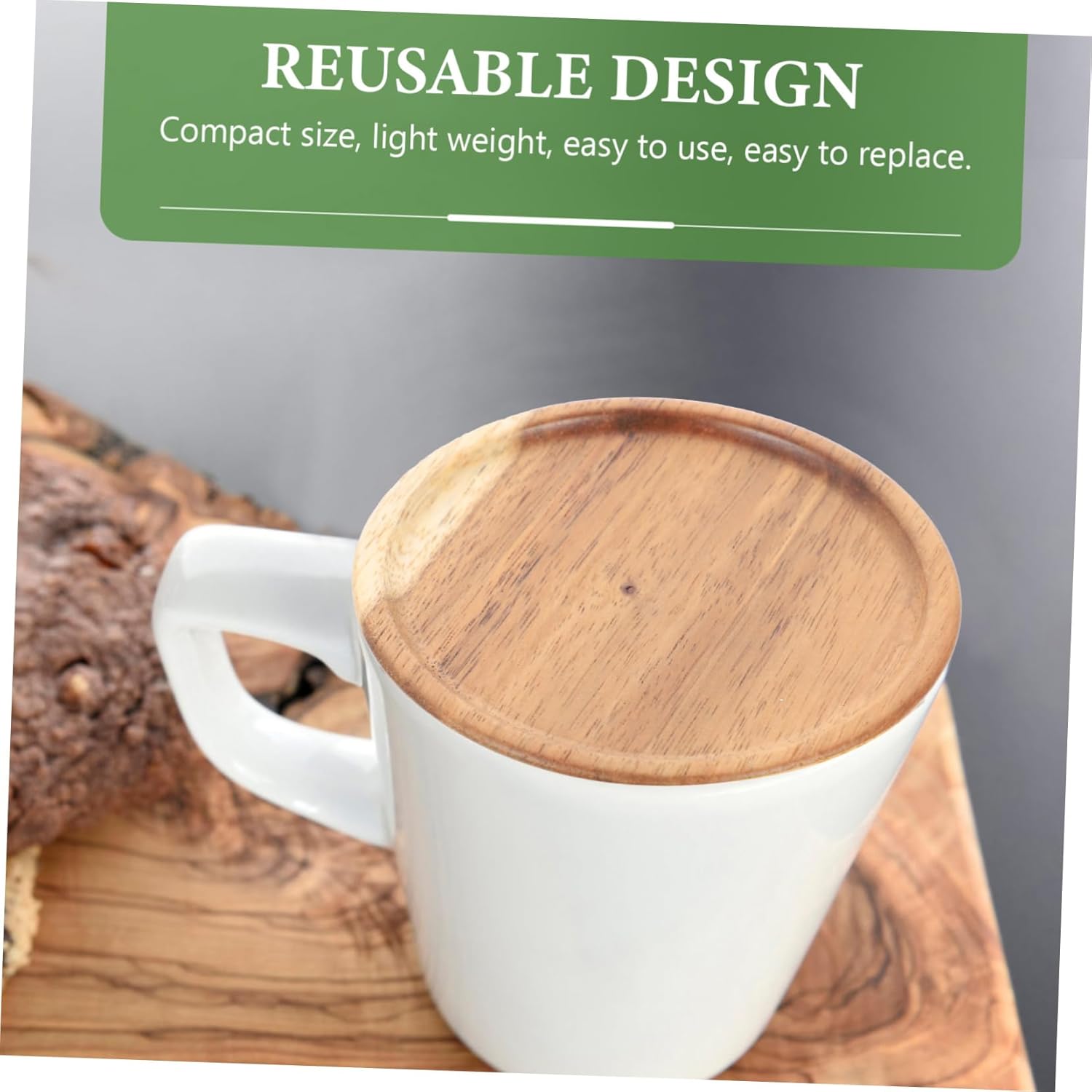 Cabilock 4-Piece Wide Mouth Wooden Jar Lids