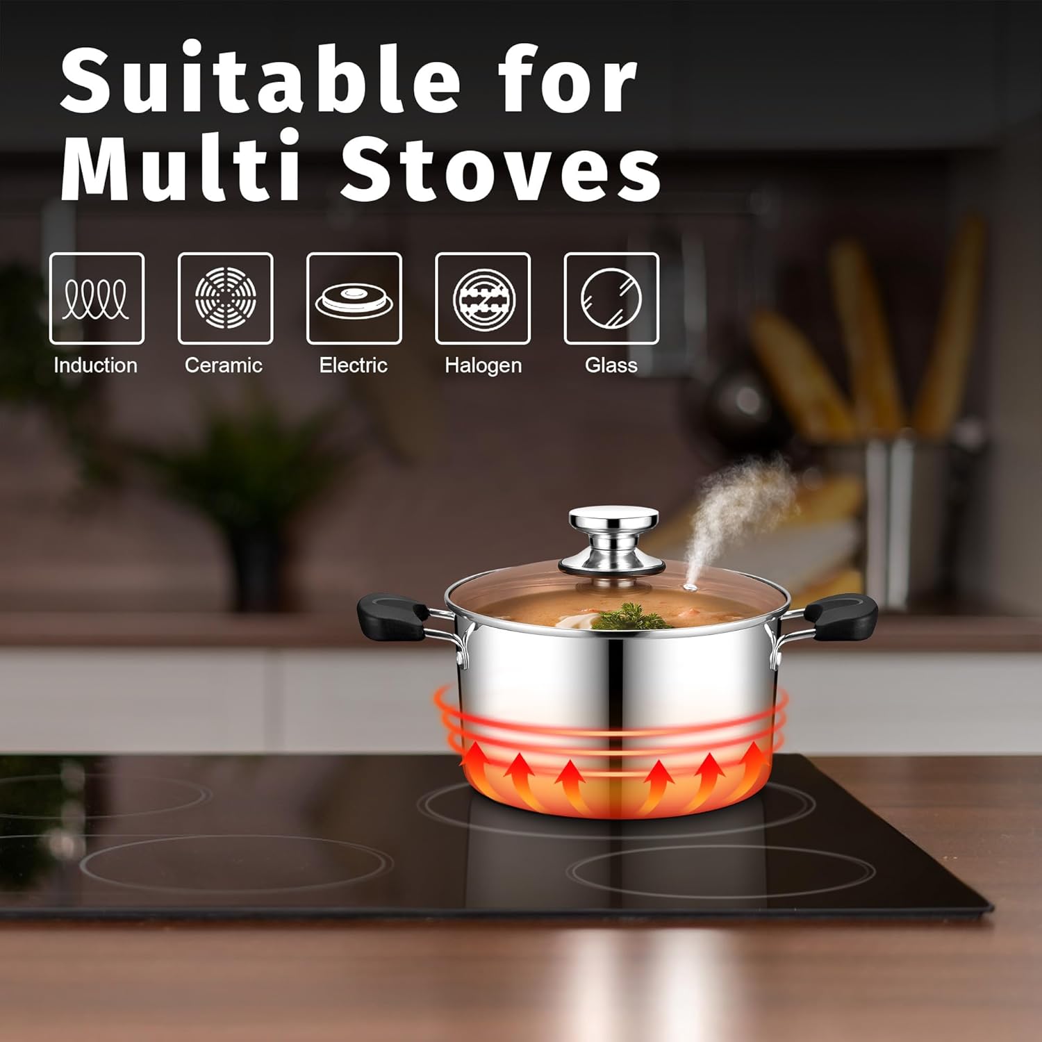 Elegant 4-Quart Stock Pot