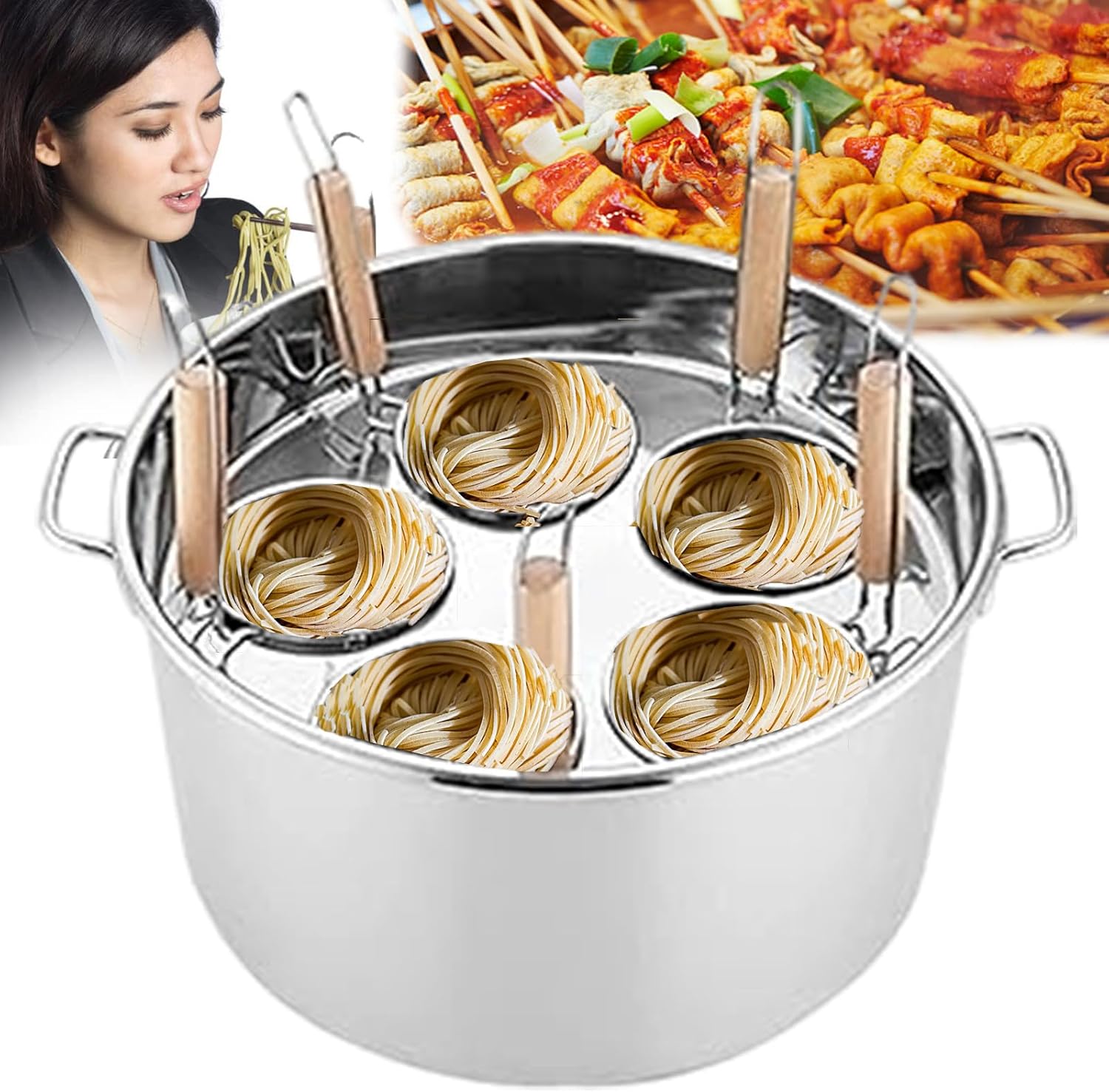 Stainless Steel Multipots Pasta Cooker for Hot Pots