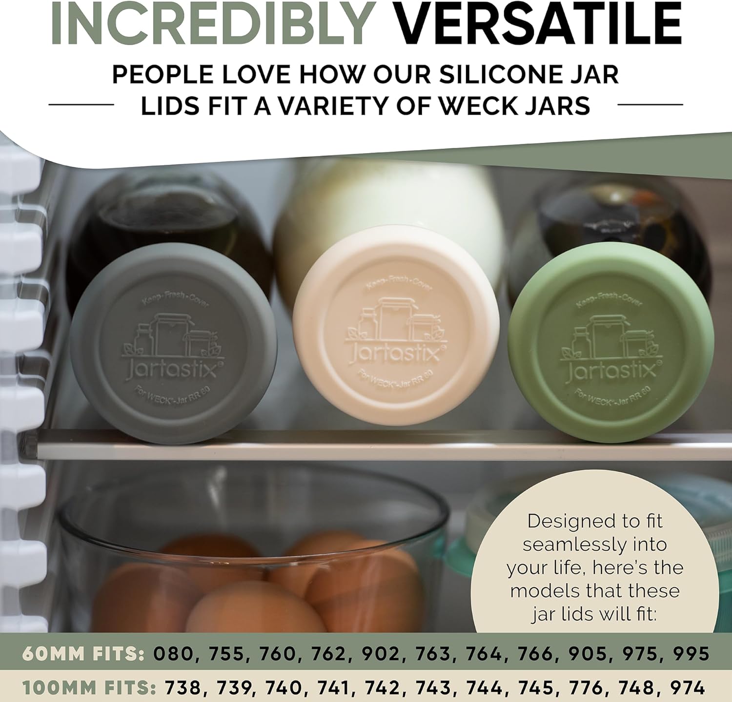 Reusable Silicone Lids for WECK Jars 738739740741742743744745776748974