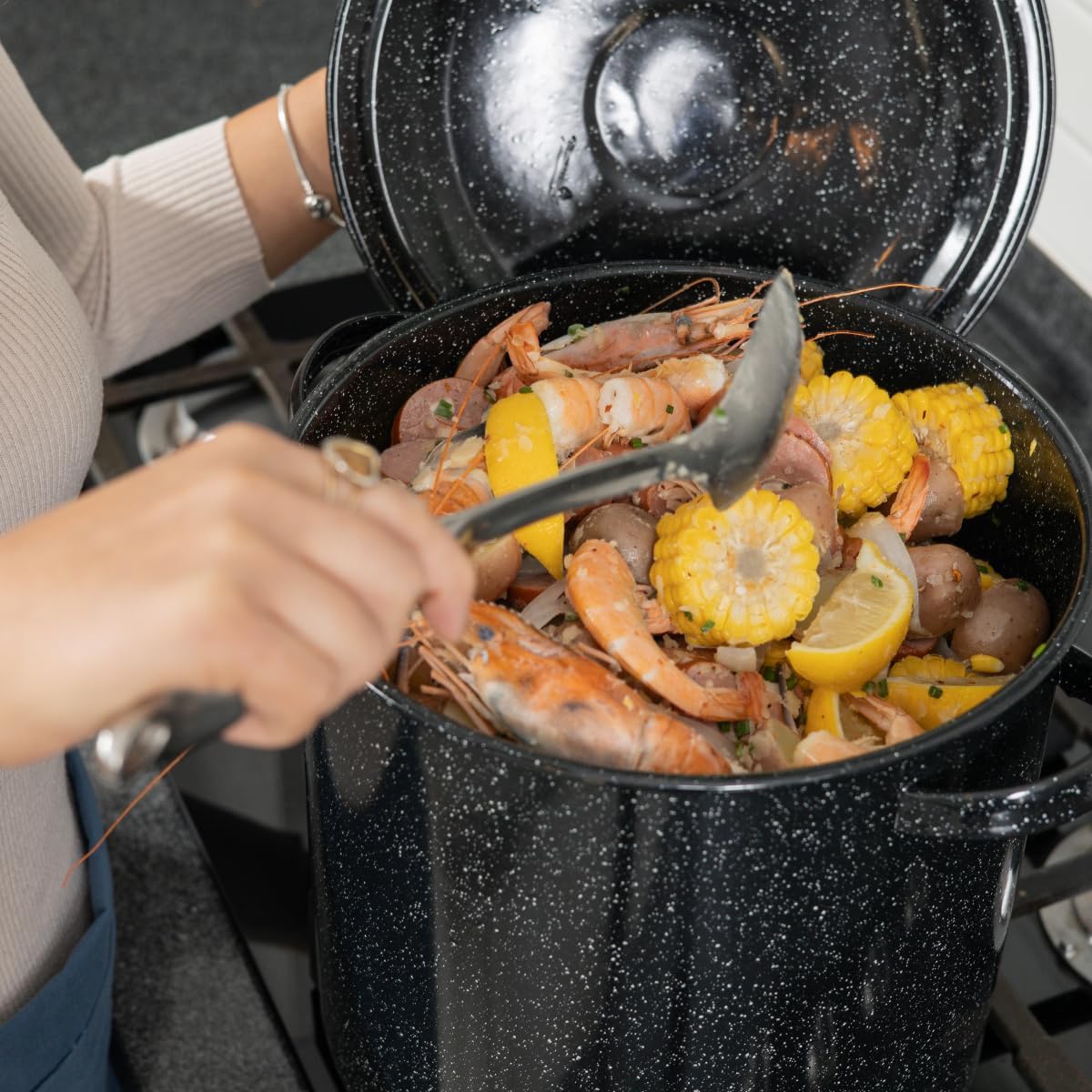 155 Qt Stock Pot with Lid