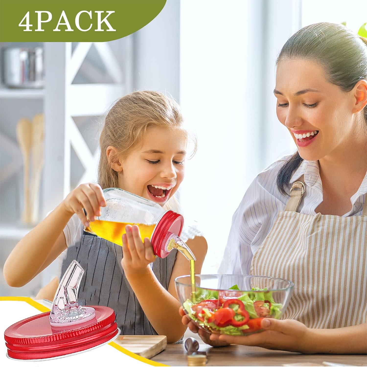 Fast Easy Mason Jar Pour Spout Set