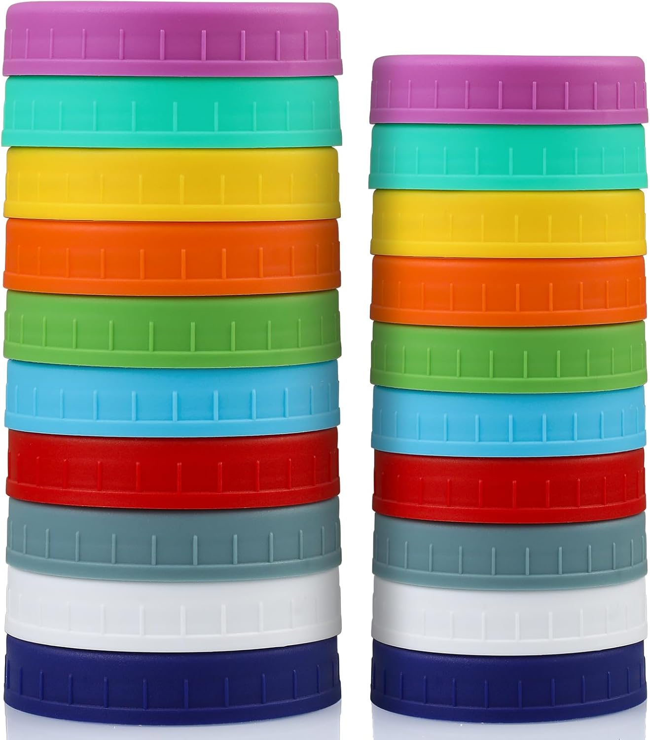 AOZITA 20-Piece Mason Jar Lids - Wide Regular Mouth Canning Kitchen Storage