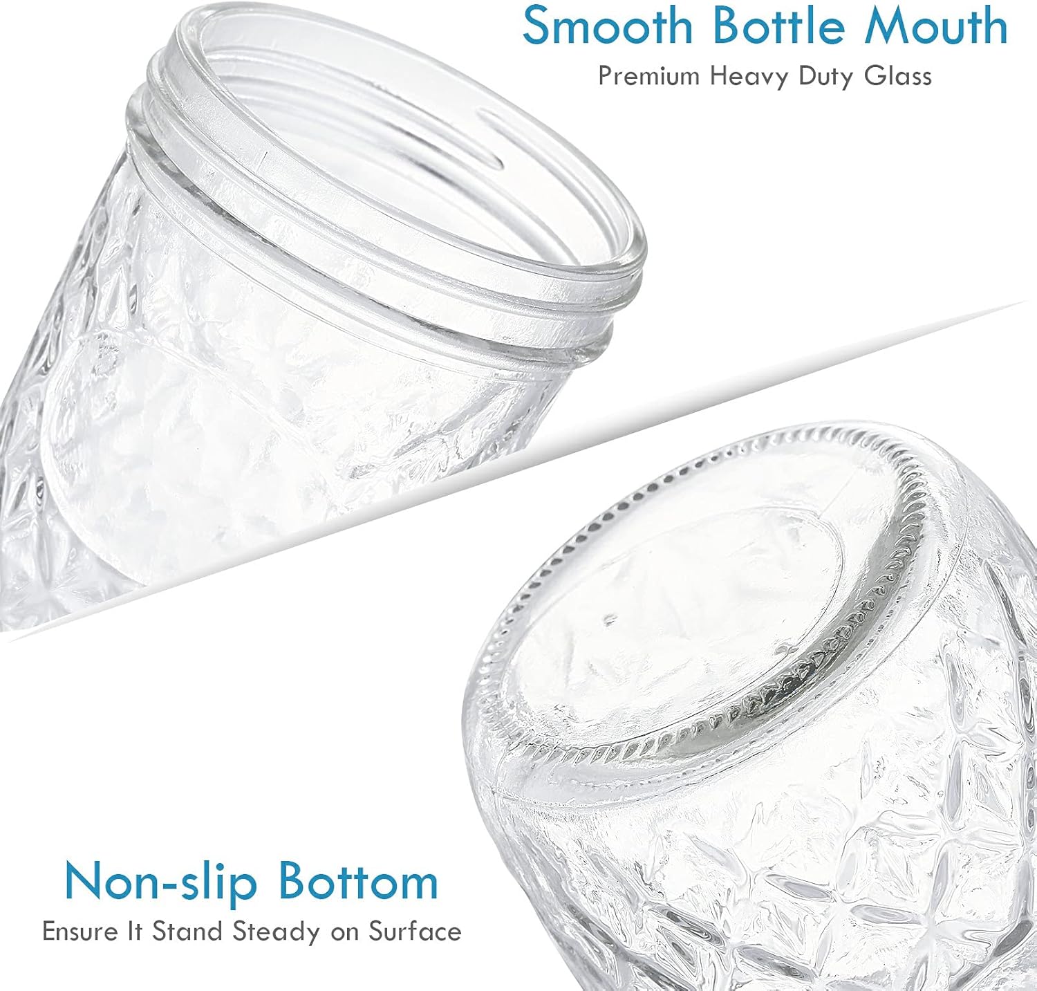 YEBODA 12 Pack Mason Jars