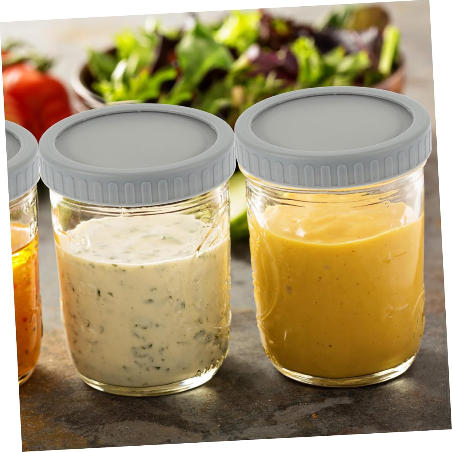 Mason Jar Lids Reusable Anti-Leakage Mason Jar Lids Wide Mouth