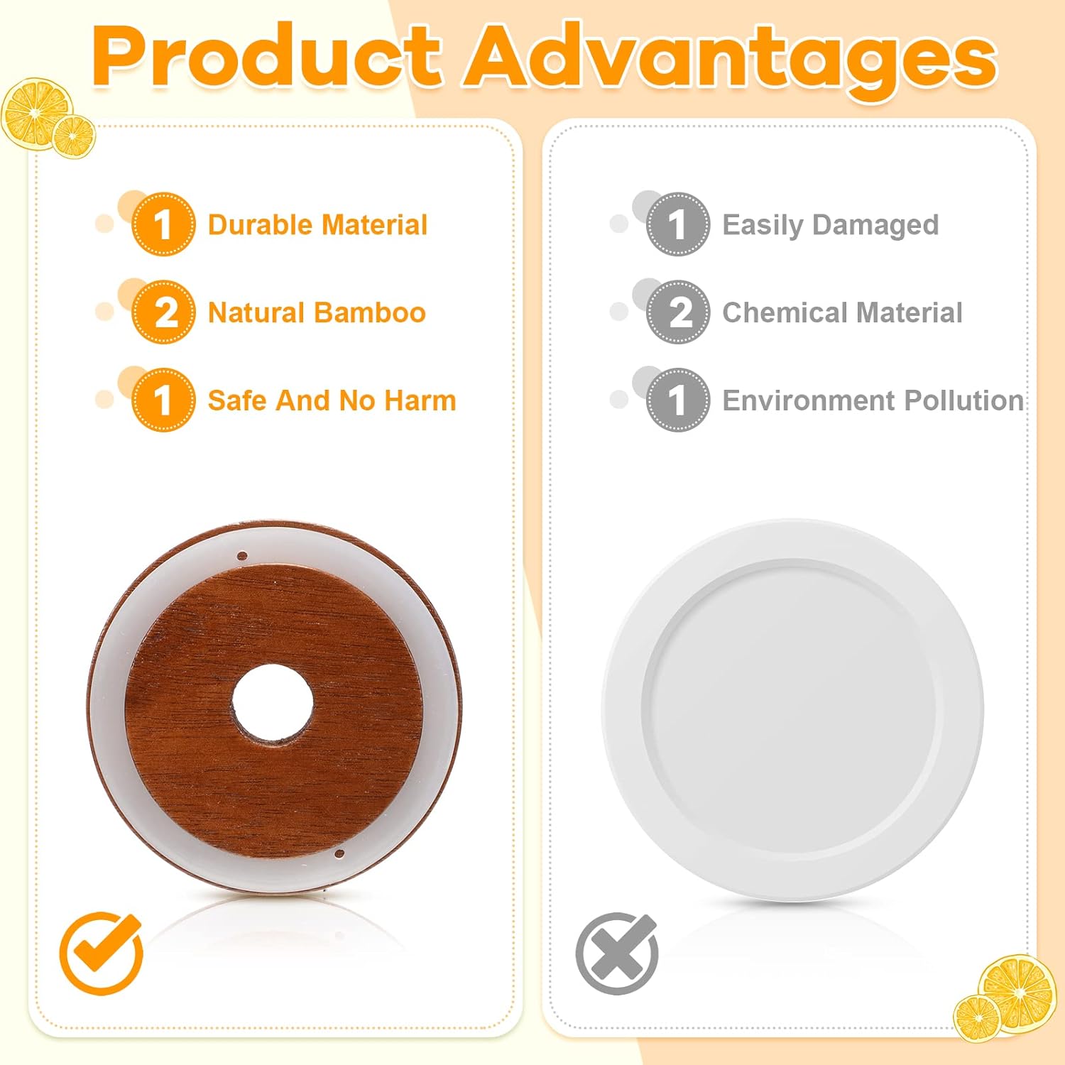30 Pcs Jar Lids with Silicone Sealing Rings