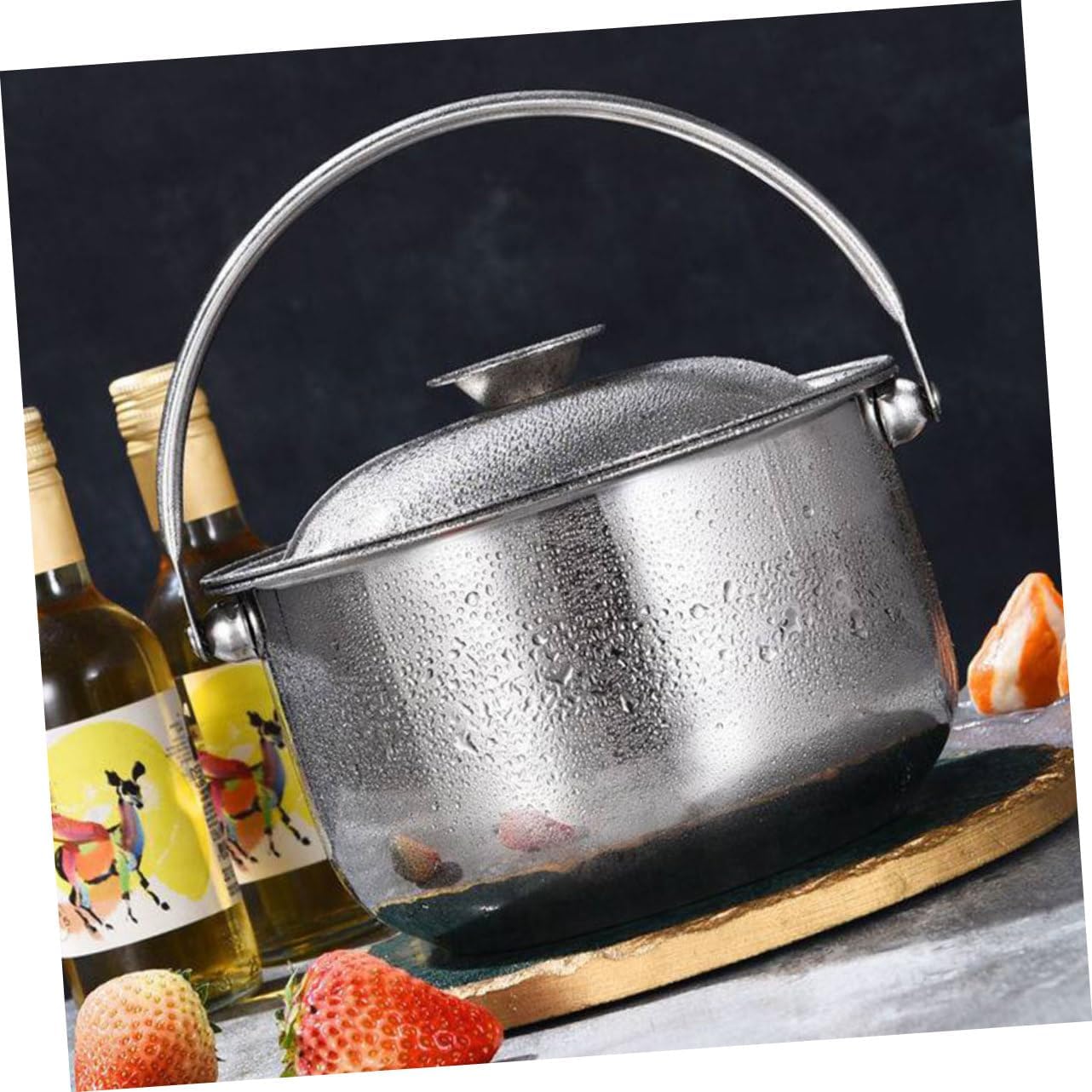 Cozy Multi-Purpose Stainless Steel Cooking Pot and Serving Bowl