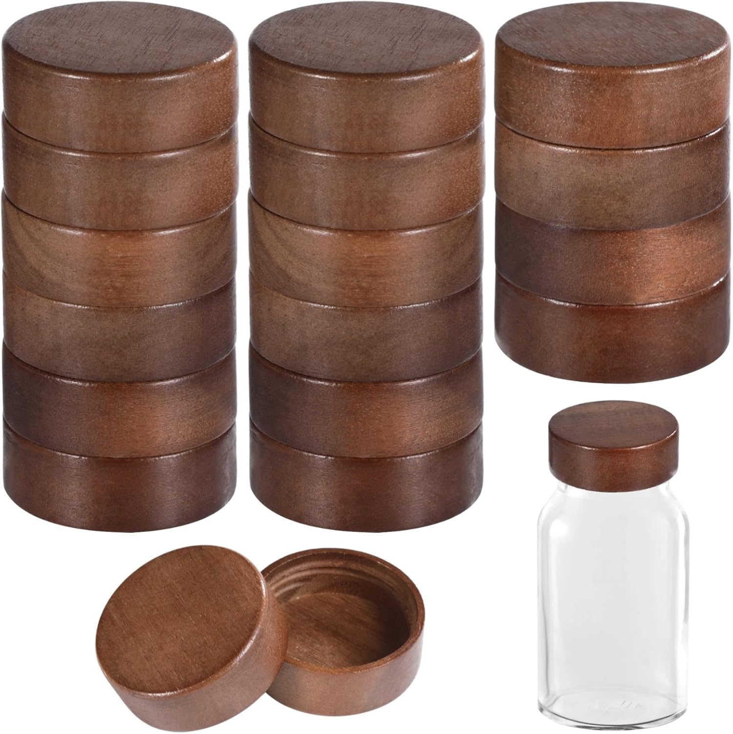 DIMEGON Wooden Jar Lids Set 16PCS for 4oz6oz