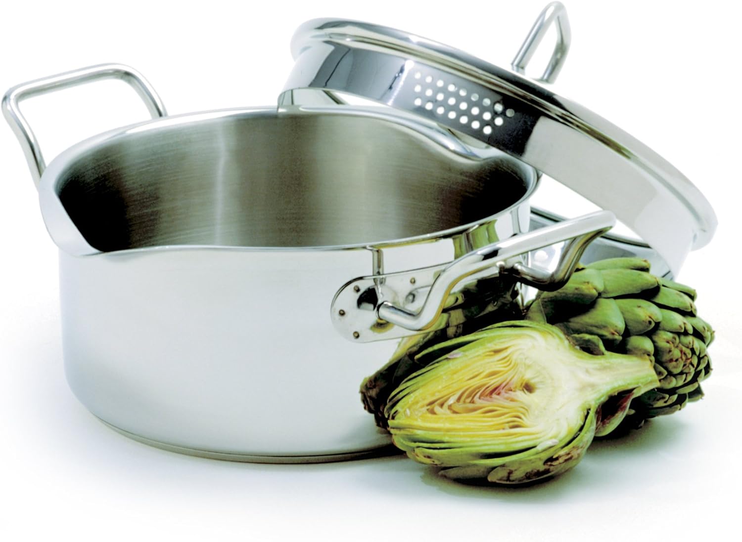 Norpro KRONA 3-Quart Vented Stainless Steel Cooking Pot with Straining Lid