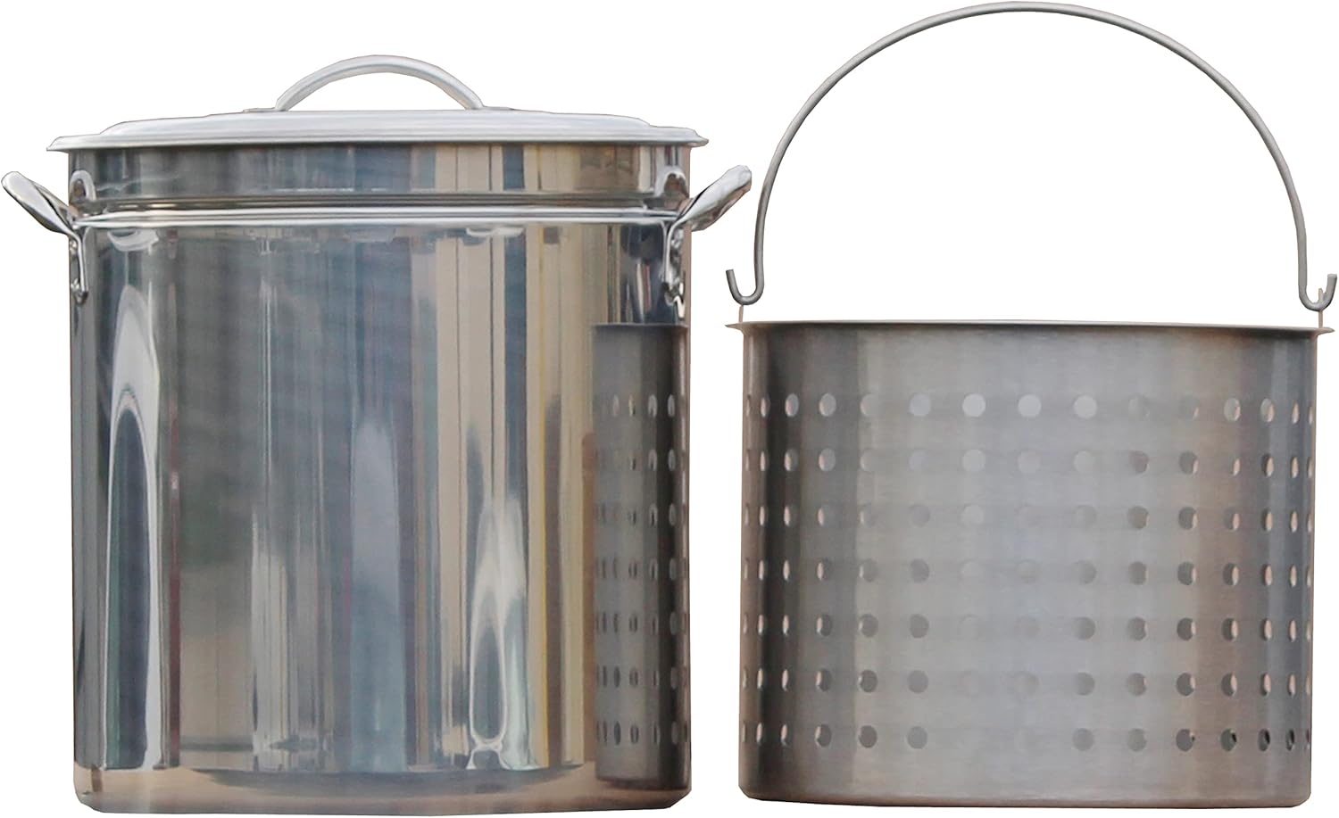 36-Qt Ridged Stainless Steel Pot Spices Zatarains
