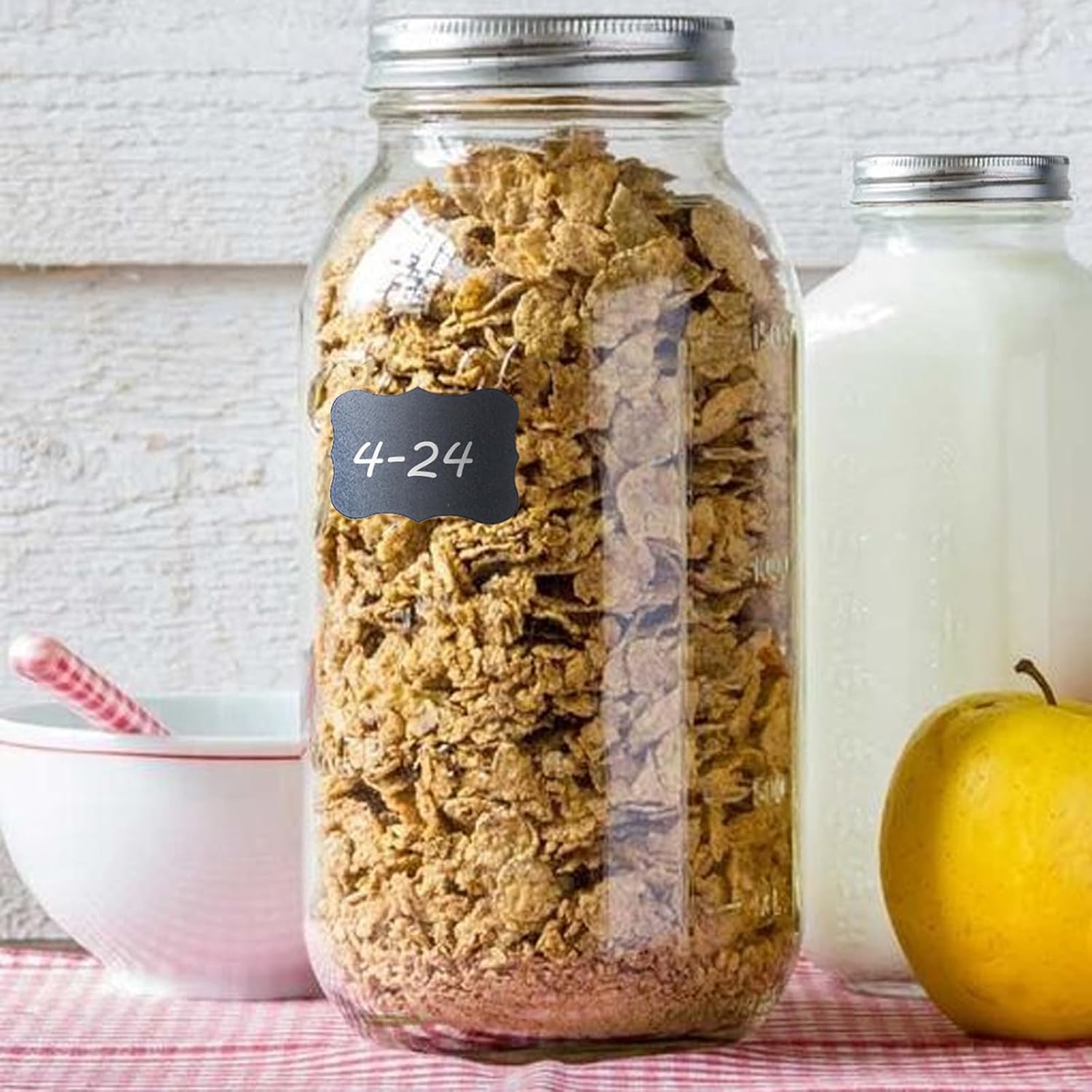 FyndraX 64 OZ Wide Mouth Mason Jars with Lids Pack of 3