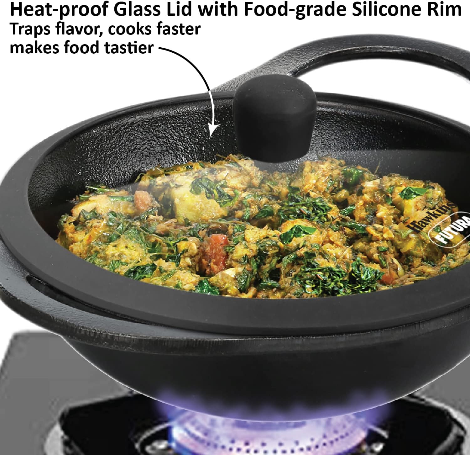 Hawkins Futura 2L Cast Iron Kadhai