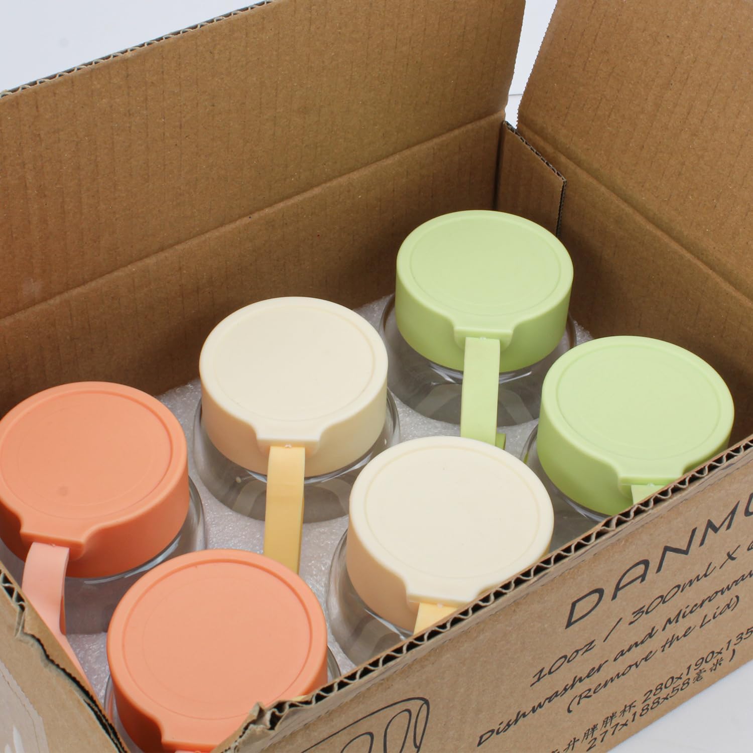 Danmu Glass Juice Bottles Reusable Leakproof 10oz
