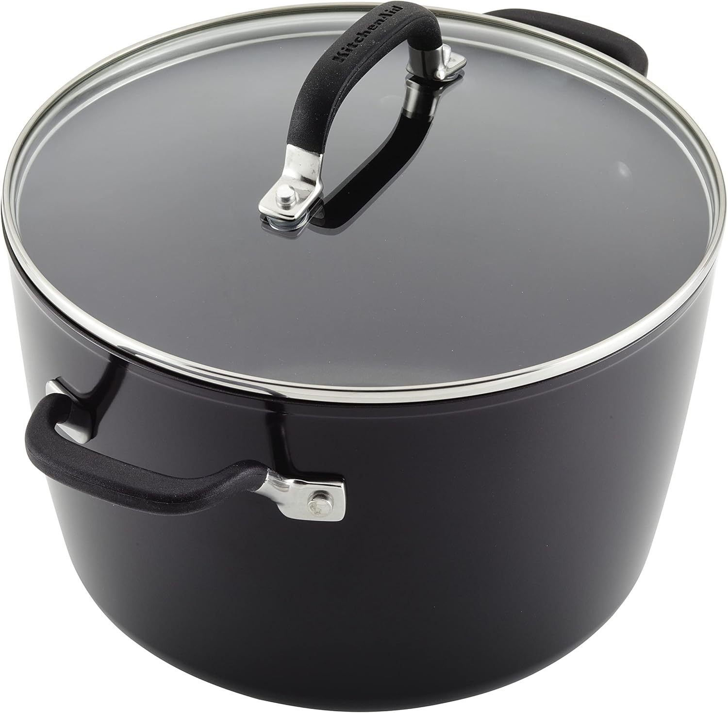 KitchenAid Hard Anodized Nonstick Stockpot 8 Quart Onyx Black