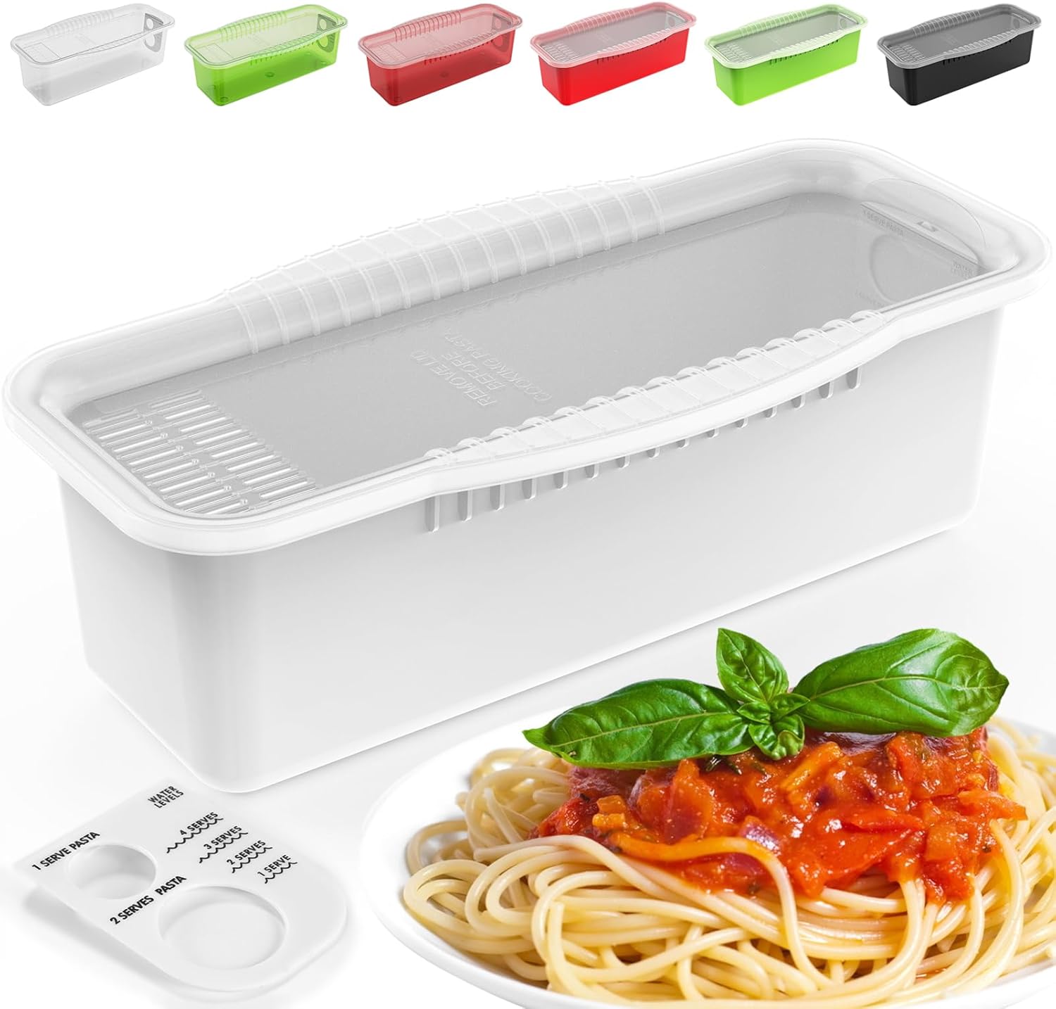 Microwave Pasta Maker with Strainer Lid