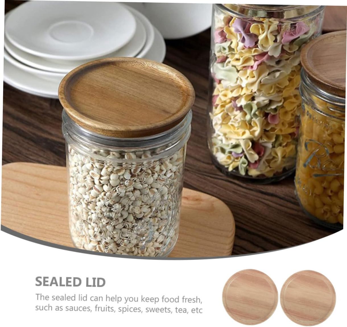 2-Piece Airtight Mason Jar Lid Set with Silicone Seal