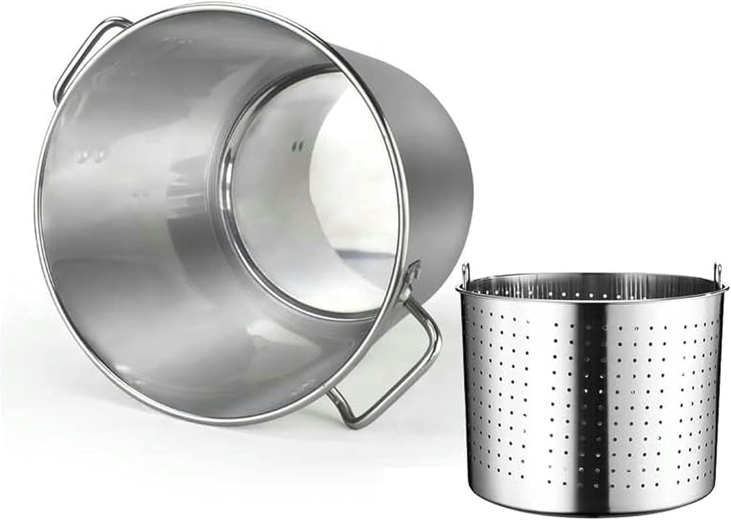 Stainless Steel Stockpot Set for Cooking Poultry Fish and Meat