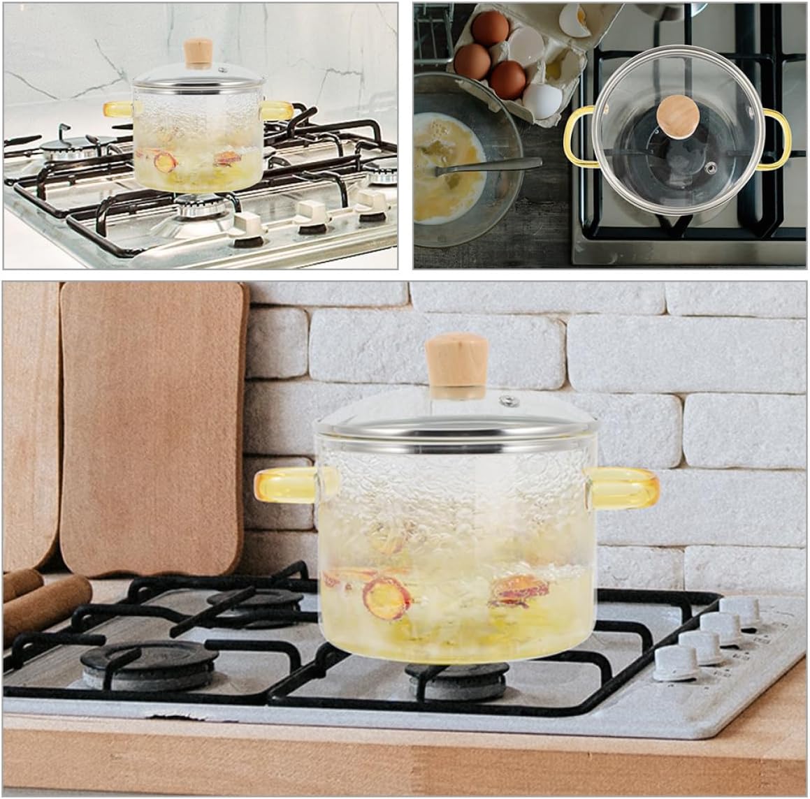 Get Cooking Quick with Adjust-Size Glass Pot