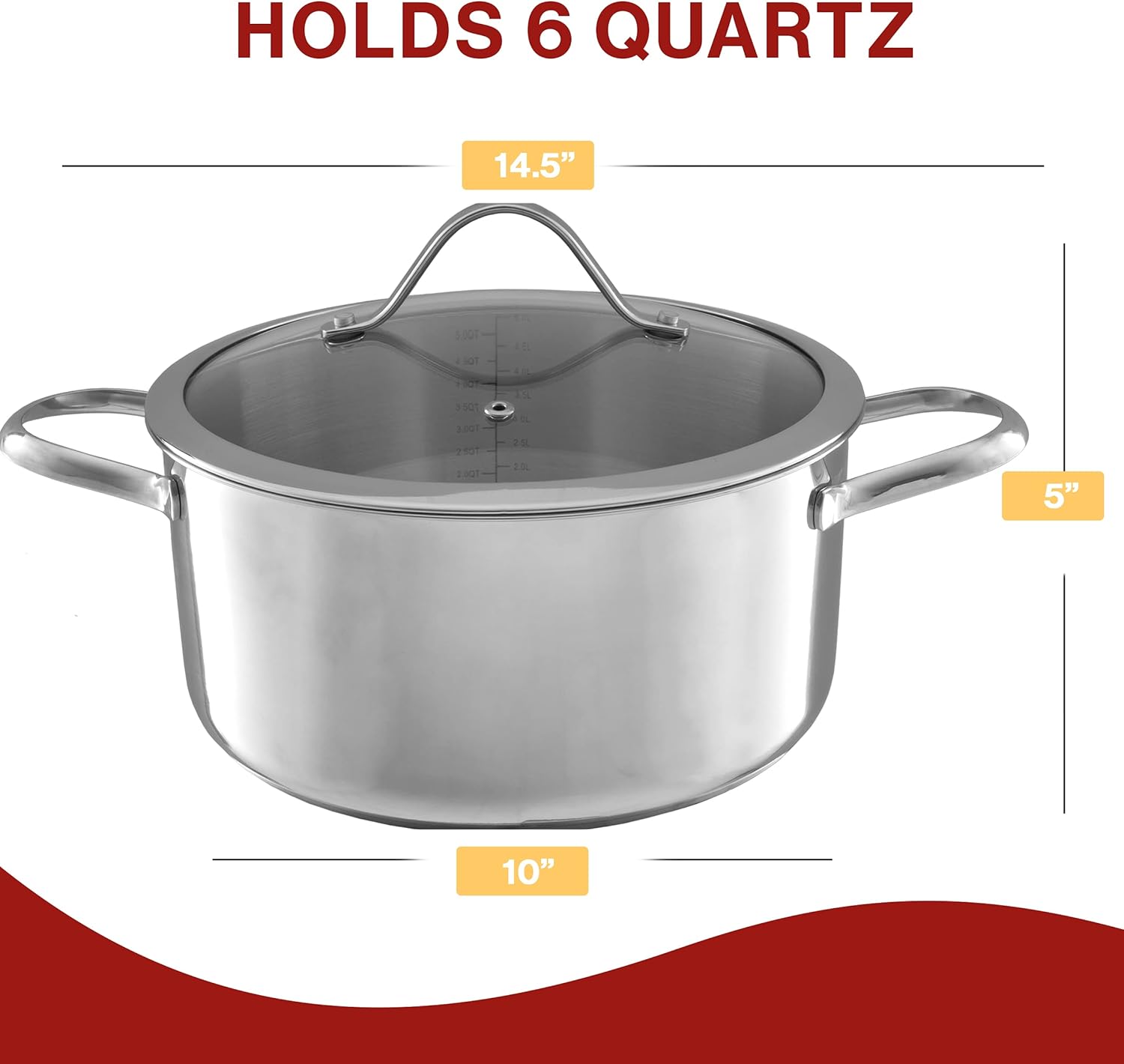 Classic Cuisine 6 Qt Stock Pot with Lid