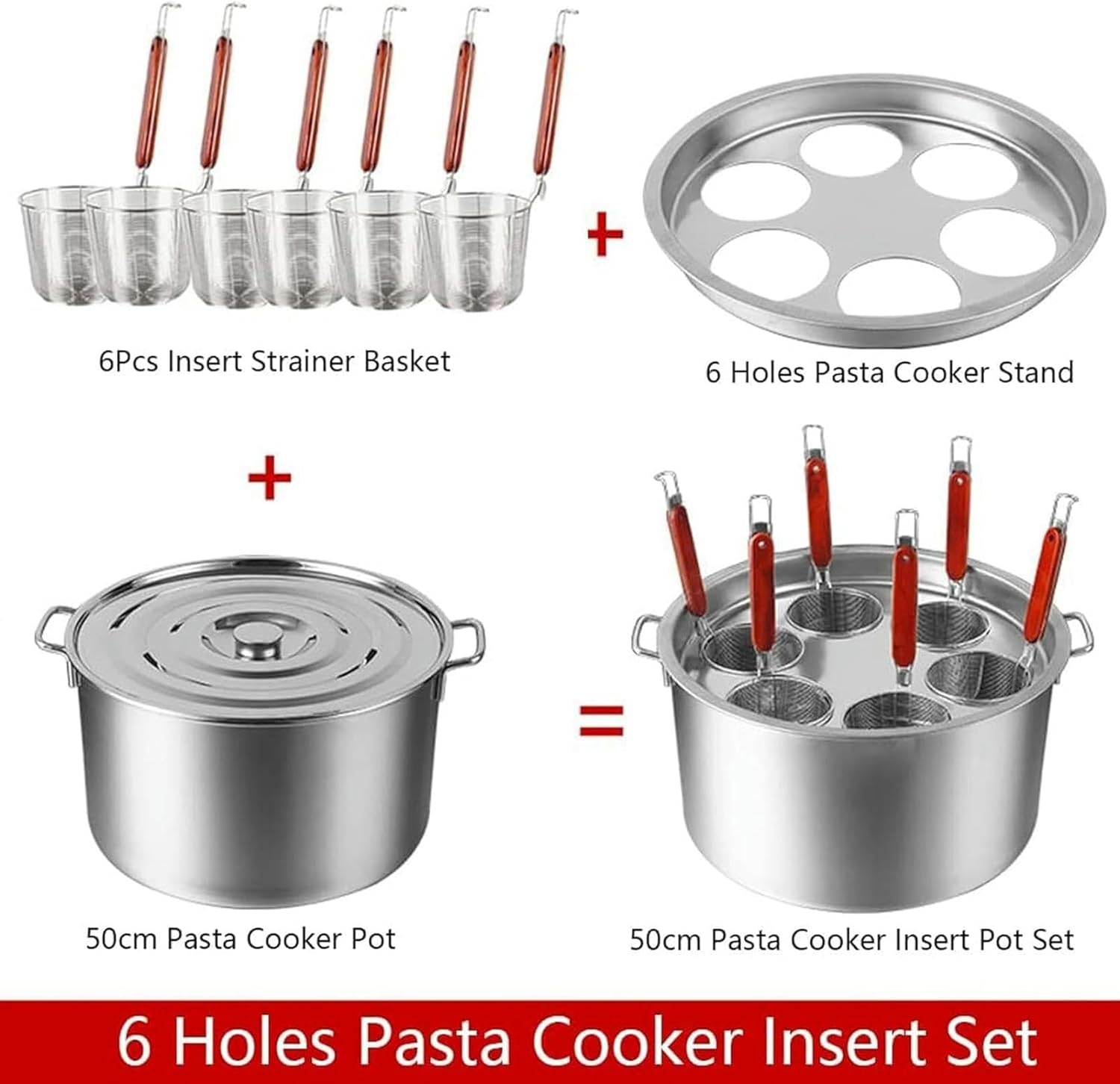 Wzglod Premium Stainless Steel Pasta Cooker Set