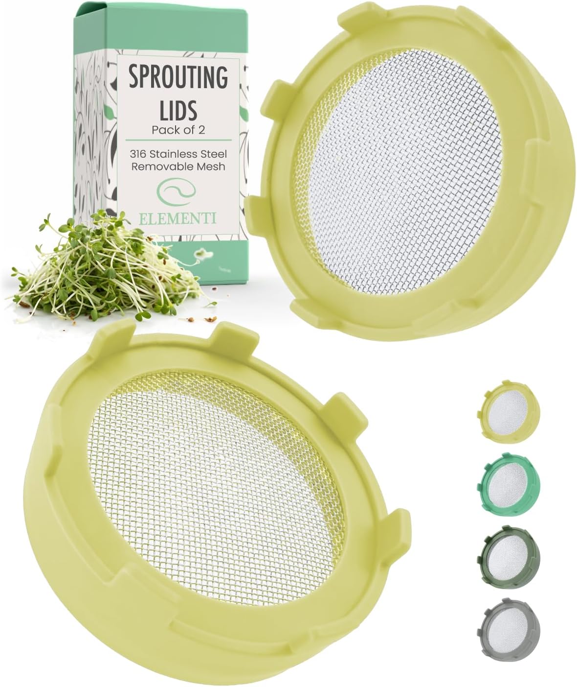 Elementi Sprout Jar Kit for Mason Jars